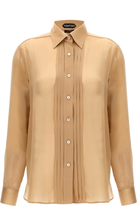 Topwear for Women Tom Ford Pleated Plastron Shirt