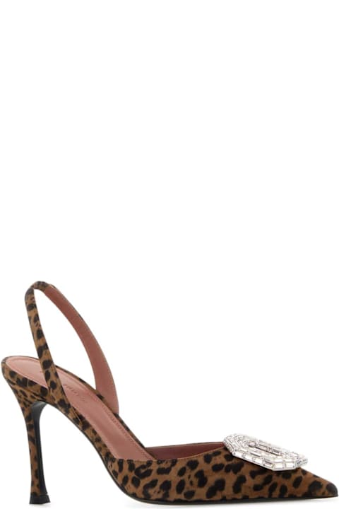 Amina Muaddi for Men Amina Muaddi Printed Leather Camelia Pumps