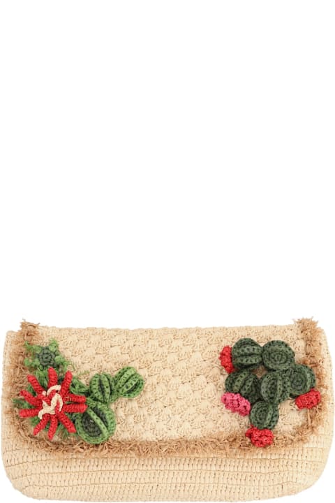 Anya Hindmarch for Homeware Anya Hindmarch Raffia "cactus" Clutch Bag