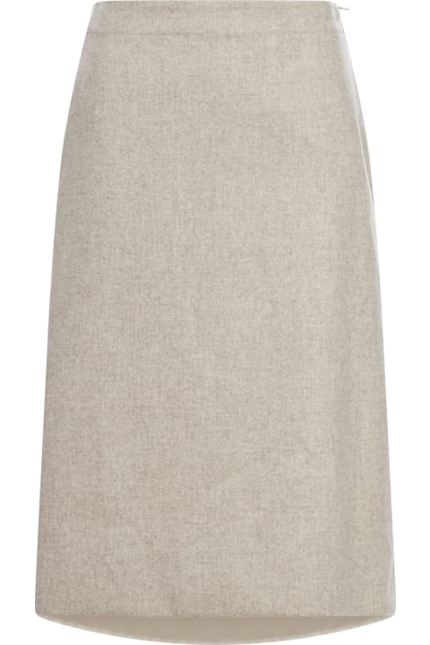 Jil Sander for Women Jil Sander Slightly A Line Knee Length Skirt With Side Seam Pockets
