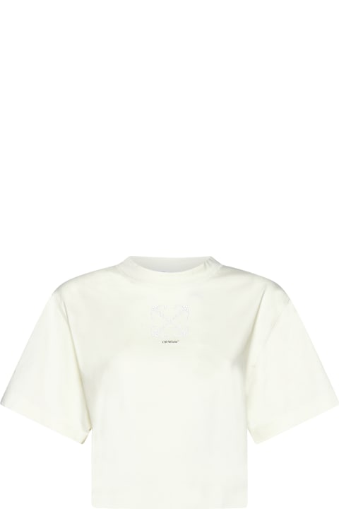 Off-White for Women Off-White Pearl Embellished T-shirt