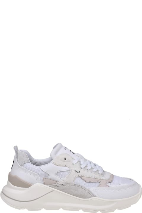 D.A.T.E. Sneakers for Women D.A.T.E. Fuga Sneakers In White Leather And Fabric