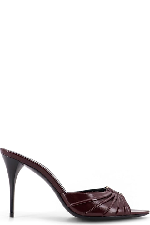 أدوات منزلية Saint Laurent Babylone 90 Leather Sandals