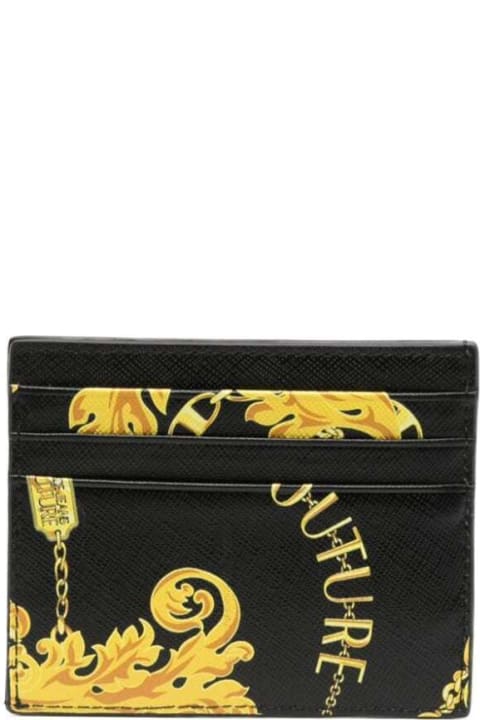 Wallets for Men Versace Jeans Couture Barocco Saffiano