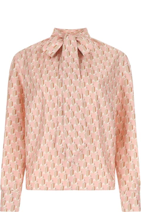Topwear for Women Lanvin Embroidered Silk Blouse