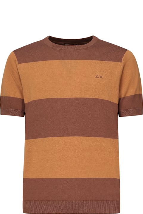 Sun 68 Sweaters for Men Sun 68 Striped T-shirt With Logo