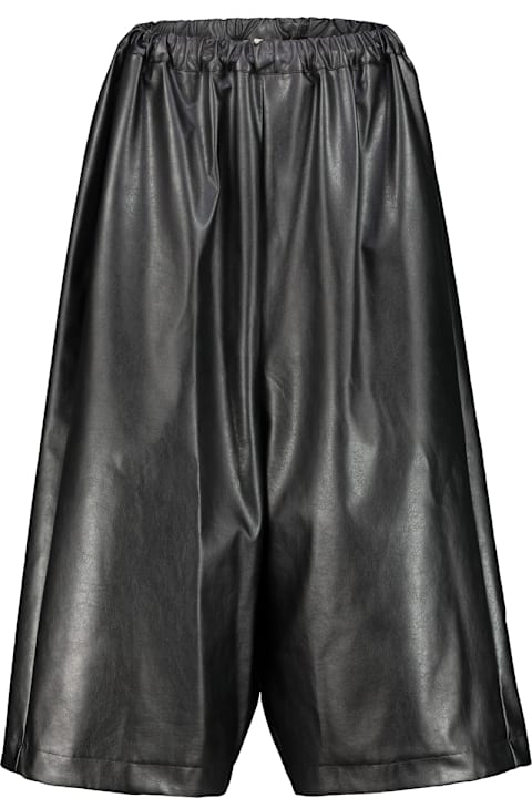 Pants & Shorts for Women Comme des Garçons Oversize Cropped Pants In Synthetic Leather