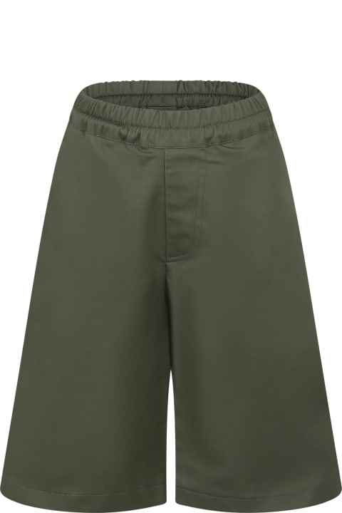 MSGM Bottoms for Women MSGM Green Shorts For Boy With Logo