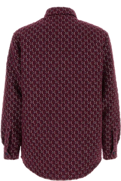 Gucci Sale for Men Gucci Burgundy Bouclã© Padded Shirt