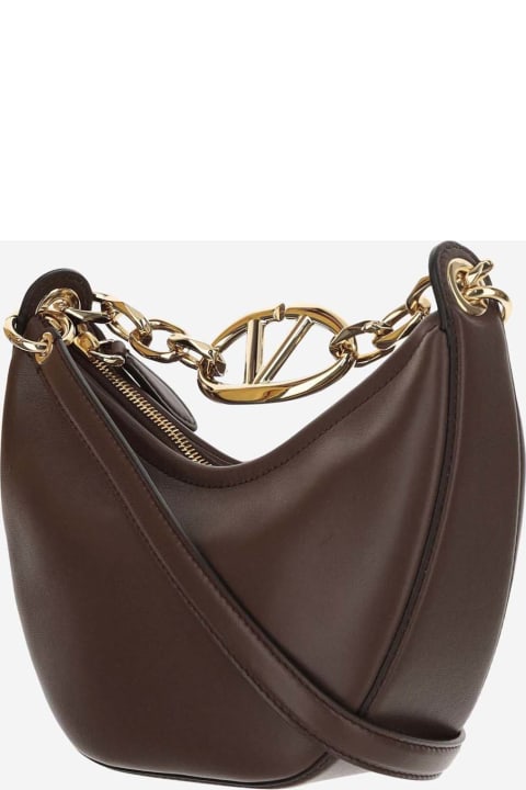 Bags for Women Valentino Garavani Mini Hobo Vlogo Moon Bag In Nappa Leather With Chain
