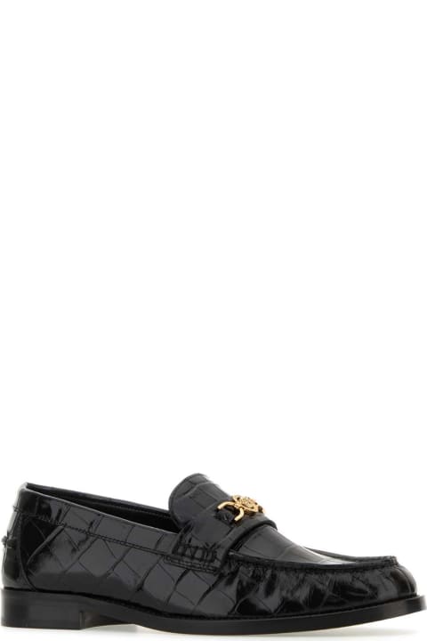 Versace Sale for Women Versace Black Leather Medusa 95 Loafers