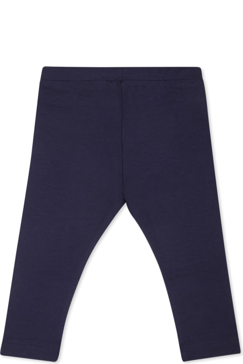 Moschino Bottoms for Baby Girls Moschino Blue Leggings For Baby Girl With Logo