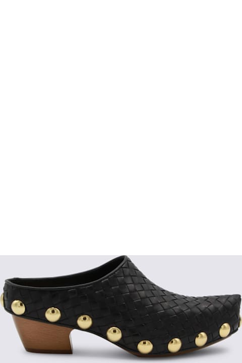Bottega Veneta Black Leather Gondola Pumps