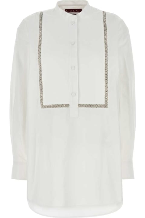 Gucci Topwear for Women Gucci White Poplin Shirt