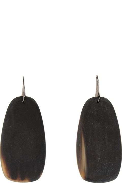 Brunello Cucinelli Stone Silver Earrings | italist