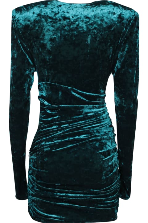 Alexandre Vauthier for Women Alexandre Vauthier Velvet Dress Cypress Green