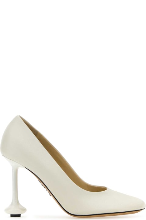 Shoes for Women Loewe Ivory Leather Toy Pumps