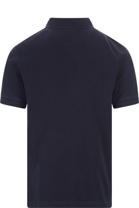 Stone Island Clothing for Men Stone Island Navy Blue Pigment Dyed Slim Fit Polo Shirt