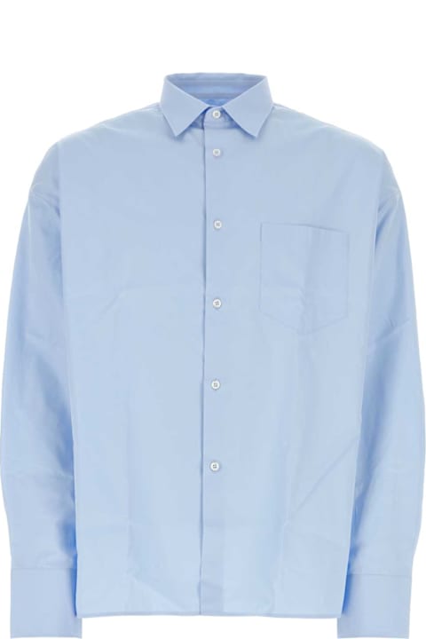 Prada Shirts for Men Prada Light Blue Poplin Shirt