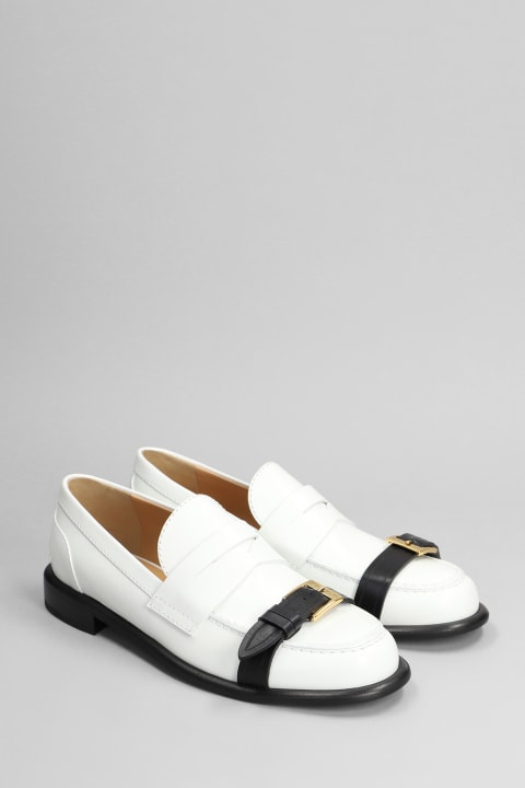 Fashion for Women J.W. Anderson Animated Mocassin Loafers In White Leather