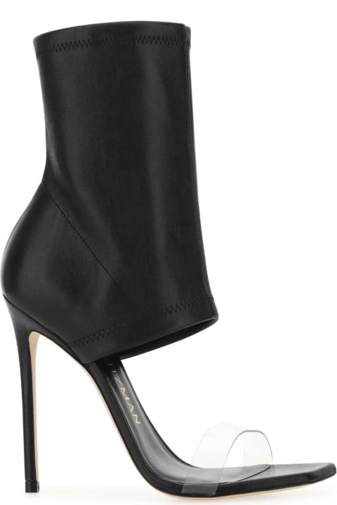 Fashion for Women Stuart Weitzman Black Nappa Leather Frontrow Ankle Boots