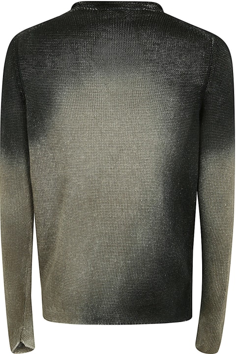 Avant Toi Sweaters for Men Avant Toi Round Neck Linen Pullover With Shadows
