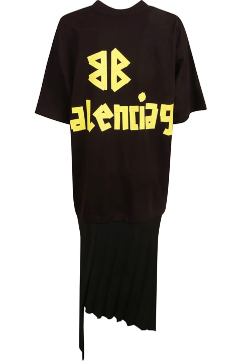 Dresses for Women Balenciaga Logo Print T-shirt Dress