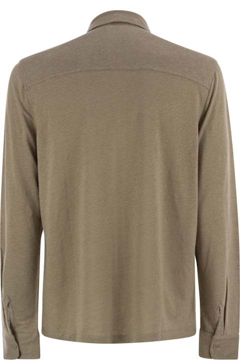 Majestic Filatures Topwear for Men Majestic Filatures Linen Long-sleeved Shirt