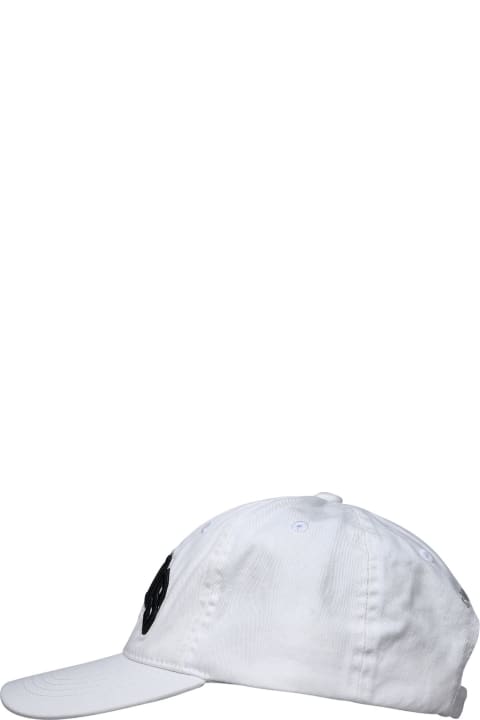 Hats for Men GCDS White Cotton Cap
