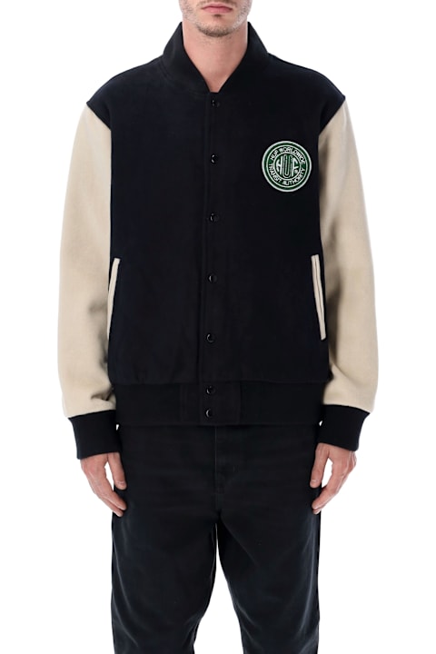 HUF for Women HUF Huf Global Transit Black Wool Varsity Jacket