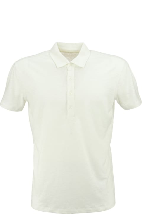Majestic Filatures Clothing for Men Majestic Filatures Linen Polo Shirt With Short Sleeves