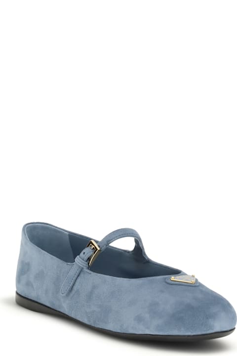 Prada Suede Leather Ballerinas