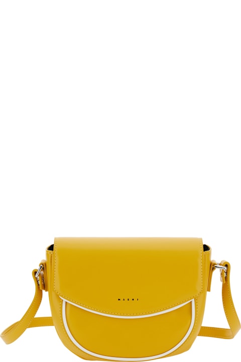 Marni Accessories & Gifts for Girls Marni 'smile Bag' Yellow Shoulder Bag With Engraved Logo On The Front In Eco-leather Girl