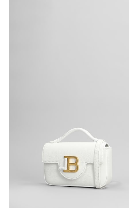 Balmain Bags for Women Balmain B Buzz Mini 17 Shoulder Bag In White Leather