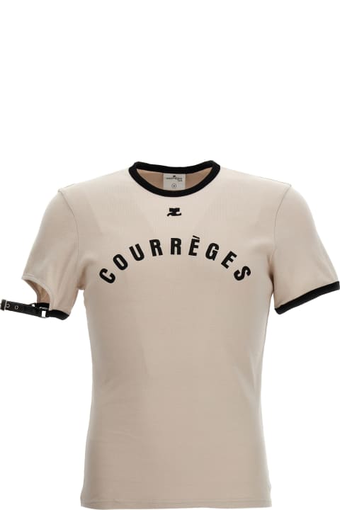 Courrèges Topwear for Men Courrèges Logo Print T-shirt