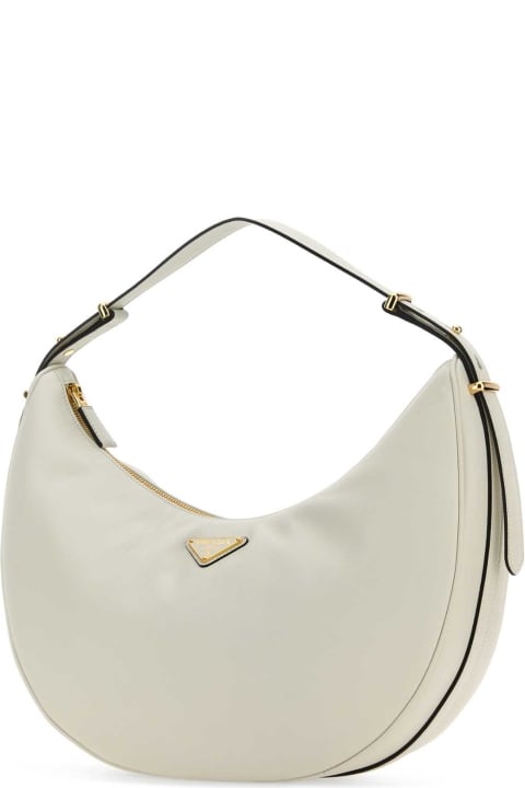 Bags for Women Prada White Leather Big Arquã¨ Handbag