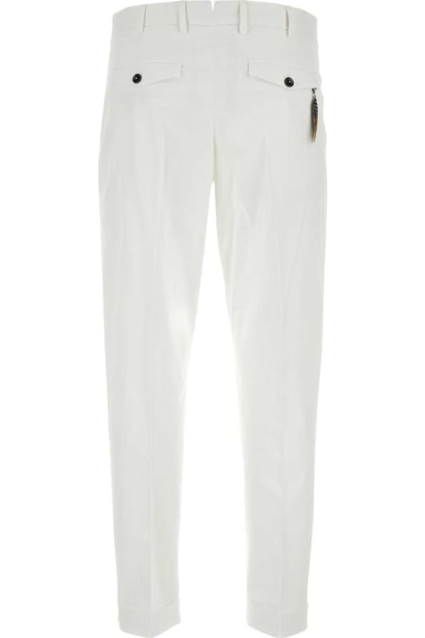 PT01 Clothing for Men PT01 White Stretch Cotton Pant