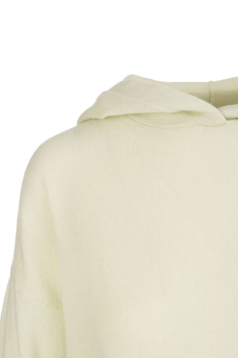 Woman Hoodie In Light Green Cashmere