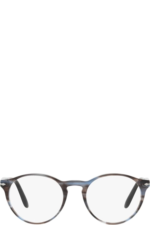 メンズ Persolのアイウェア Persol Po3092v Striped Blue Glasses