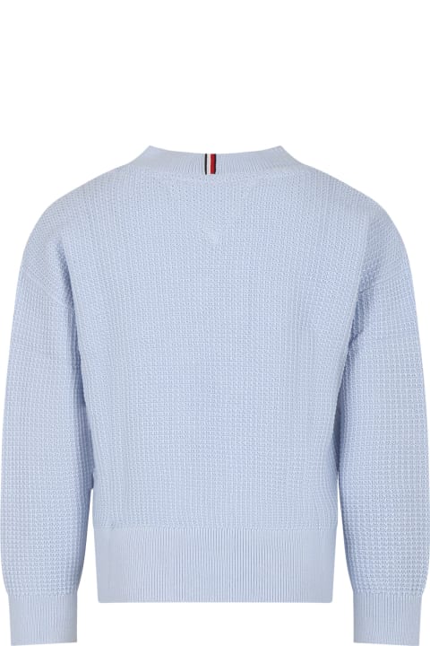 Tommy Hilfiger Sweaters & Sweatshirts for Boys Tommy Hilfiger Sky Blue Sweater For Boy With Logo
