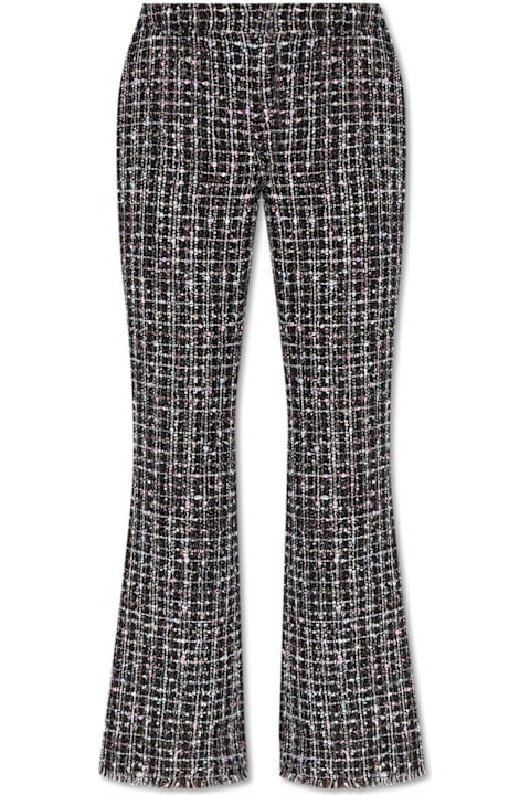 Balmain Pants & Shorts for Women Balmain Mid Rise Tweed Flared Trousers