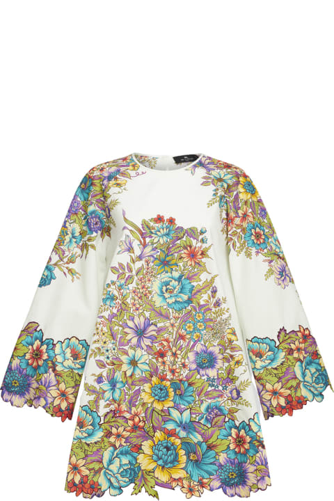 Etro Jumpsuits for Women Etro Mini Dress With Bouquet Print