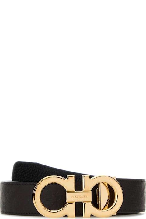 Ferragamo for Kids Ferragamo Dark Brown Leather Reversible Belt
