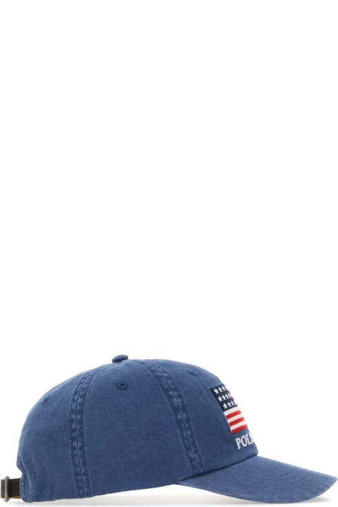 Hats for Women Polo Ralph Lauren Air Force Blue Cotton Baseball Cap