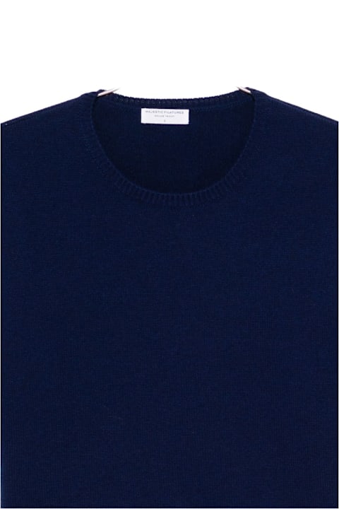 Majestic Filatures for Men Majestic Filatures Majestic Bleu T-shirts And Polos