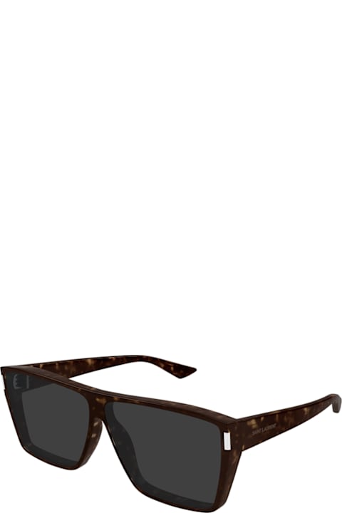Eyewear Sale for Women Saint Laurent Eyewear Saint Laurent Sl 756 Linea Corner Angle 002 Havana Grey Sunglasses