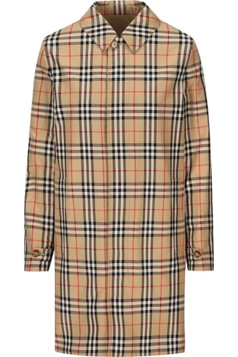 Coats & Jackets for Boys Burberry Checked Single-breasted Coat