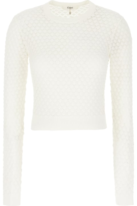 Chloé for Women Chloé Ivory Cotton Sweater