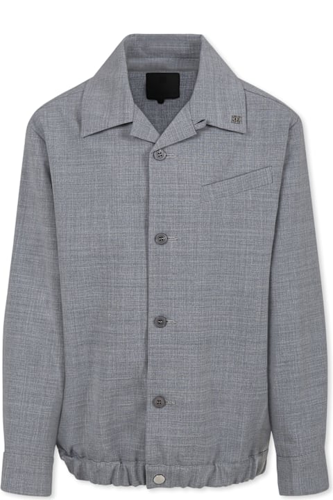 Givenchy for Kids Givenchy Grey Jacket For Boy With Logo