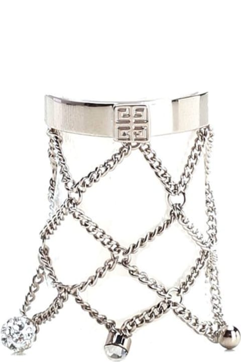ウィメンズ リング Givenchy Pearling Ring With Pearls And Crystals